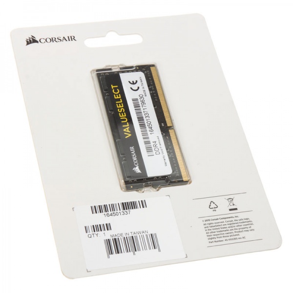 Corsair ValueSelect, black, SO-DIMM DDR4-2133, CL 15 - 16 GB