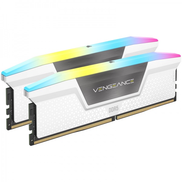Corsair Vengeance RGB, DDR5-6200, CL36 - 32GB Dual Kit, White