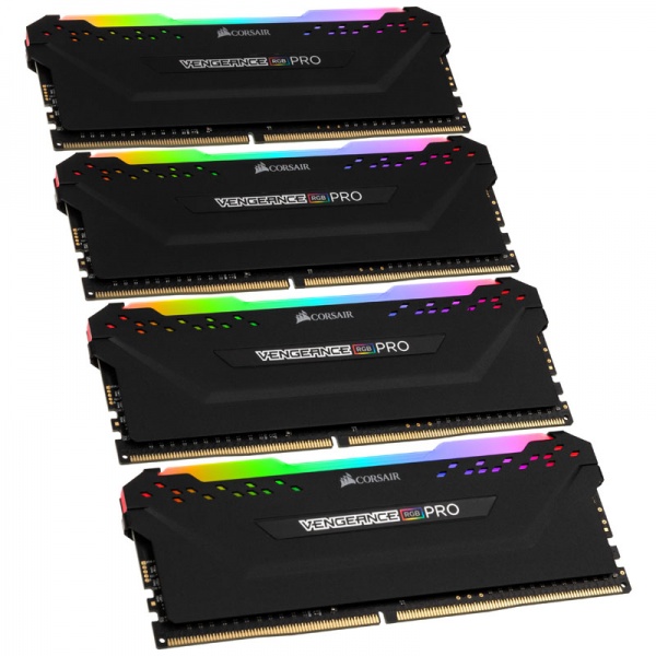 Corsair Vengeance RGB Pro Series Black, DDR4-3200, CL16 - 64GB Quad Kit