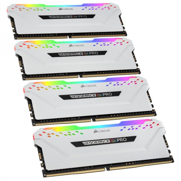 Corsair Vengeance RGB Pro Series White, DDR4-3000, CL15 - 32GB Quad Kit
