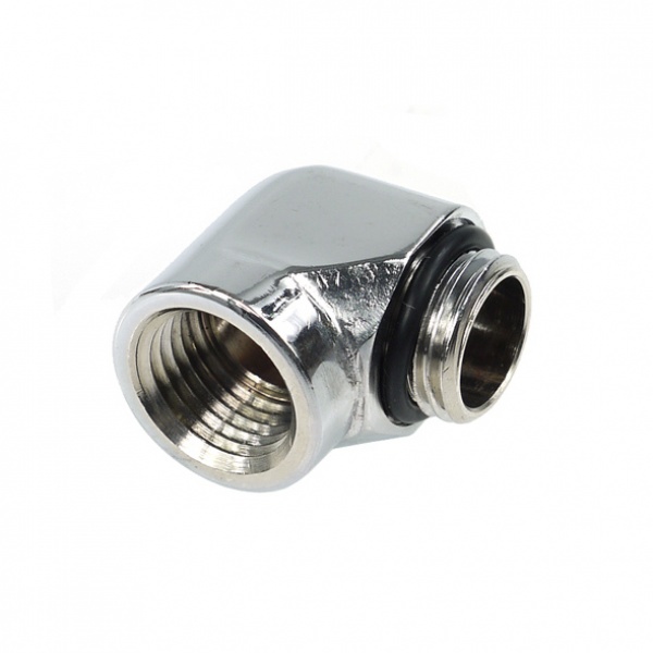 Alphacool L-connector G1/4 Male to G1/4 Female - Chrome