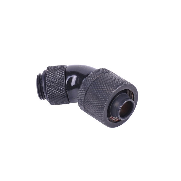 Alphacool 16/10 Compression Fitting 45degree Rotary G1/4 - Deep Black