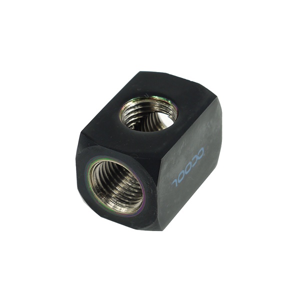 Alphacool T-Piece Tee Connection Terminal G1/4 Male - Deep Black