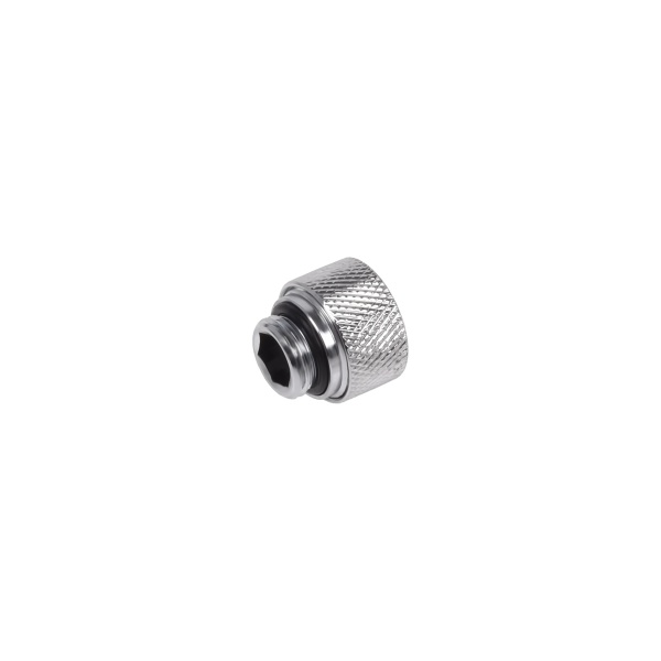 Alphacool Eiszapfen 12mm HardTube Compression Fitting G1/4 for rigid tubes - knurled - Chrome