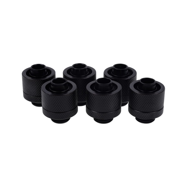 Alphacool Eiszapfen 16/10mm Compression Fitting G1/4 - Deep Black Six Pack