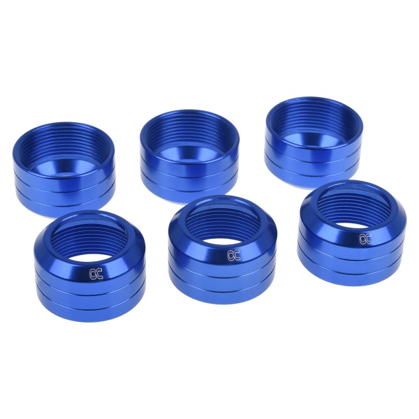 Alphacool Eiszapfen 16mm HardTube Compression Ring 6 Pack - Blue