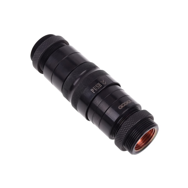 Alphacool Eiszapfen HF Quick Release Connector kit G3/8 Male to G1/4 and Bulkhead - Deep Black
