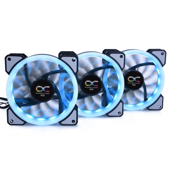 Alphacool Eiszyklon Aurora LUX Digital Addressable RGB Fan Pack - (3 Pack) - 120x120x25mm