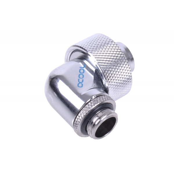 Alphacool HF 19/13 Compression Fitting 90degree Rotary G1/4 - Chrome