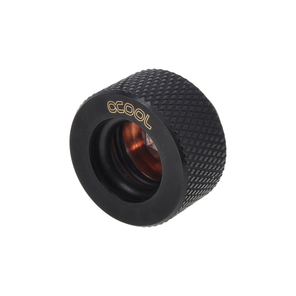 Alphacool HT 13mm compression fitting G1 / 4 for plexiglass brass tubes - knurled - Deep Black
