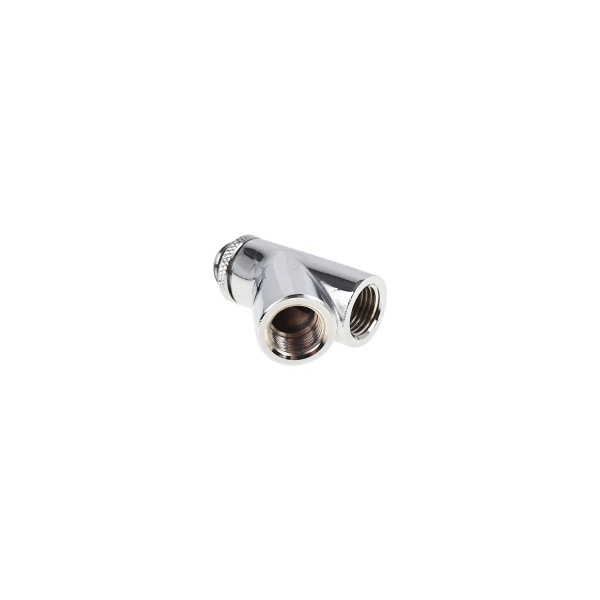Alphacool Eiszapfen Y-connector 45degree Rotary G1/4 Male to 2x G1/4 Female - Chrome