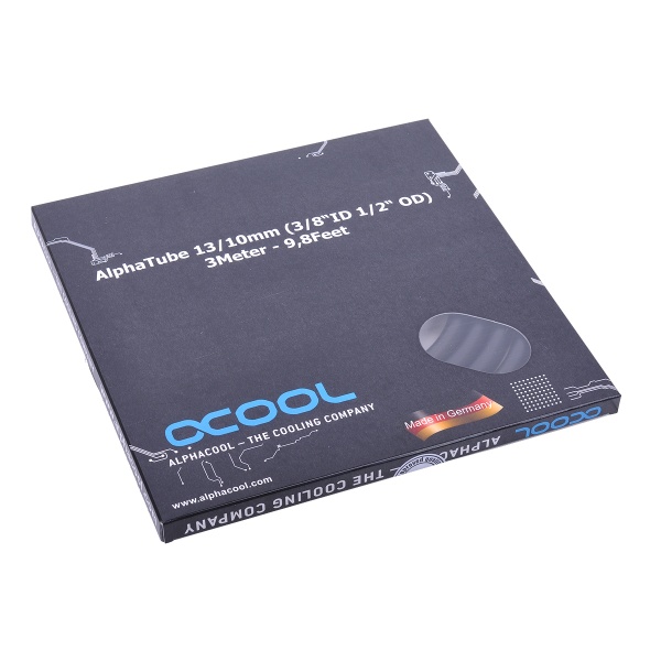 Alphacool tubing AlphaTube HF 13/10 (3/8ID) - UV black 3m (9,8ft) Retailbox