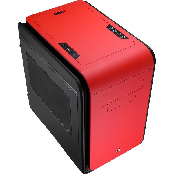 Anger Pakistan Ofre Aerocool Dead Silence Red Gaming Cube Case with Side Window [EN52339] from  WatercoolingUK