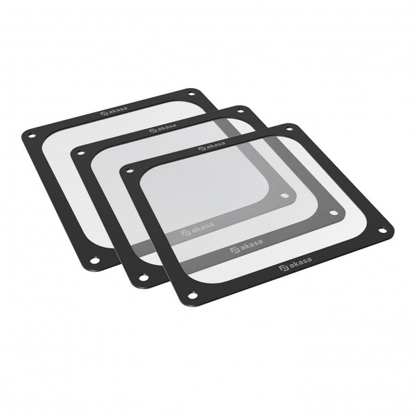 Akasa 140mm Magnetic Dust Filter - 3-Pack