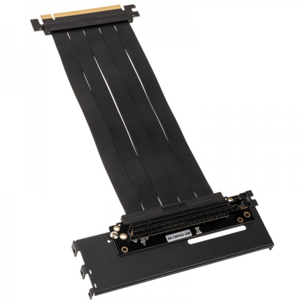 Akasa Riser Black Pro, Vertical GPU Bracket + Premium PCIe 3.0 Riser Cable