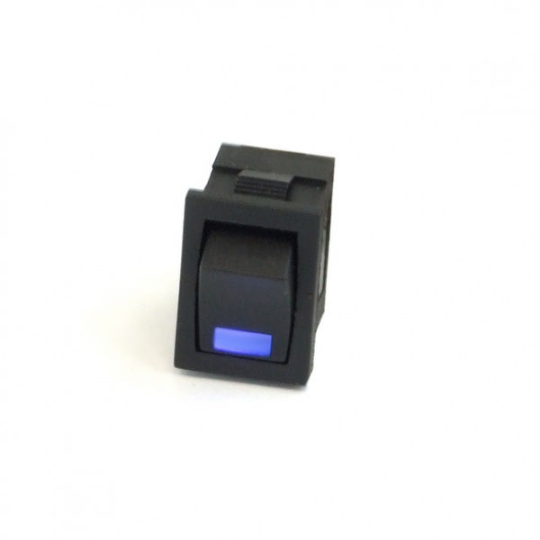 Phobya Rectangular toggle switch - LED blue - unipolar ON/OFF black (3-Pin)