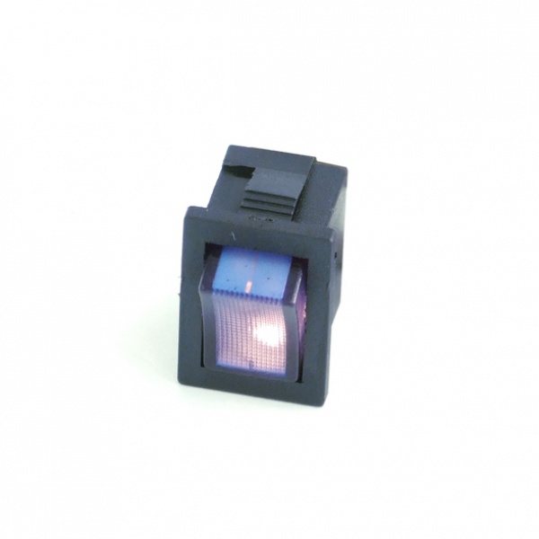 Phobya Rocking switch rectangular blue lighting - 1-lead ON/OFF black (3pin)