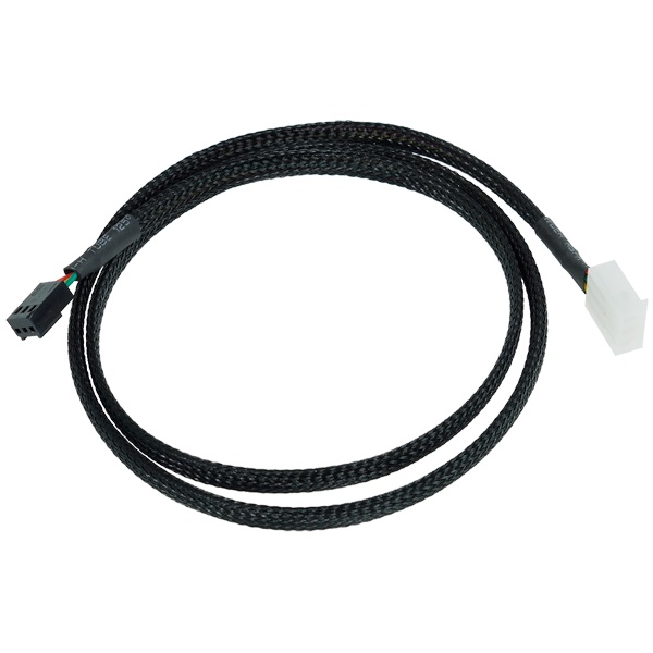 Phobya Flow Meter Cable 3-pin 80cm - Black Sleeved