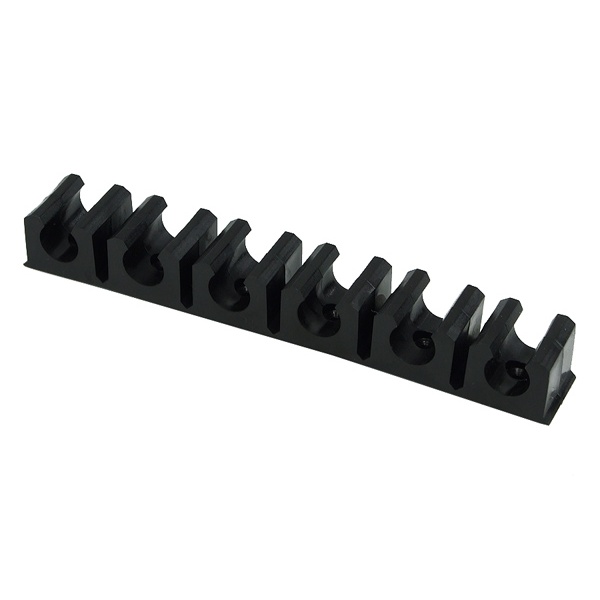 terminal strip black 13mm - 6 clips