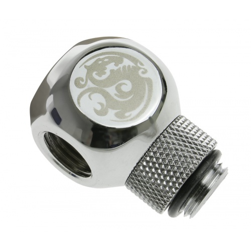 Bitspower TII Adapter 1/4 to 3 x Female 1/4 inch - Rotating, Shiny Silver