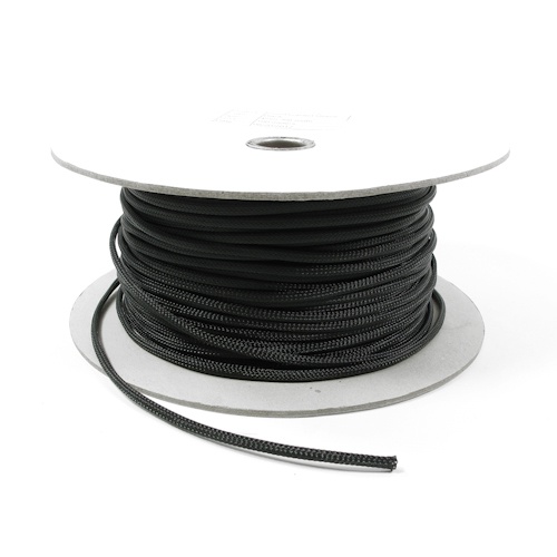 2.5mm Cable Modders U-HD Braid Sleeving - Jet Black, 1m