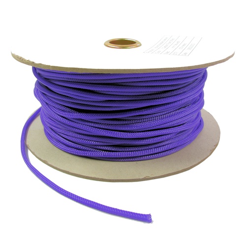4mm Cable Modders U-HD Braid Sleeving - UV Purple, 1m
