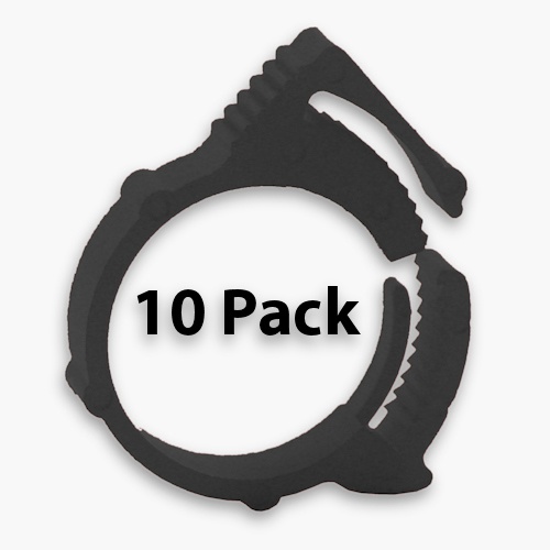 Black PVC Hose Clip 5/8 OD (10 Pack)