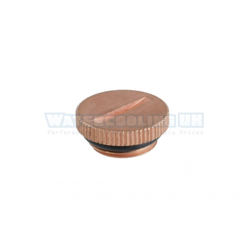 Screw plug G1/4 - knurled - copper plated