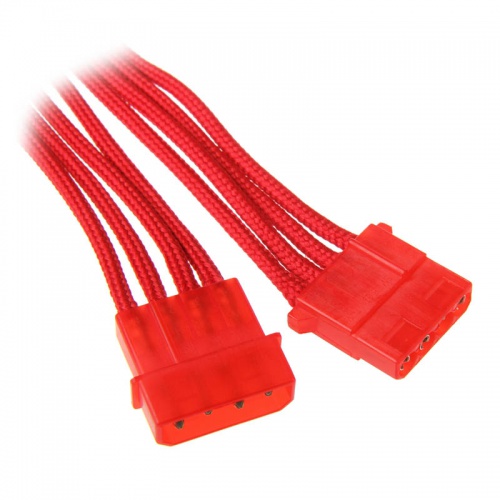 BitFenix 4 Pin molex extension 45cm - sleeved red / white