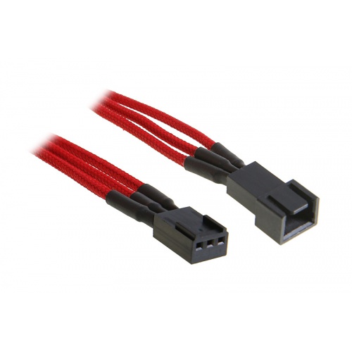 BitFenix 3-Pin Extension 30cm - sleeved red / black