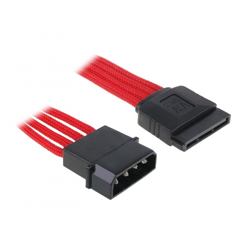 BitFenix Molex to SATA Adapter 45 cm - sleeved red / black