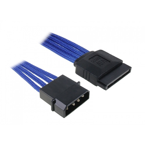 BitFenix Molex to SATA Adapter 45 cm - sleeved blue / black