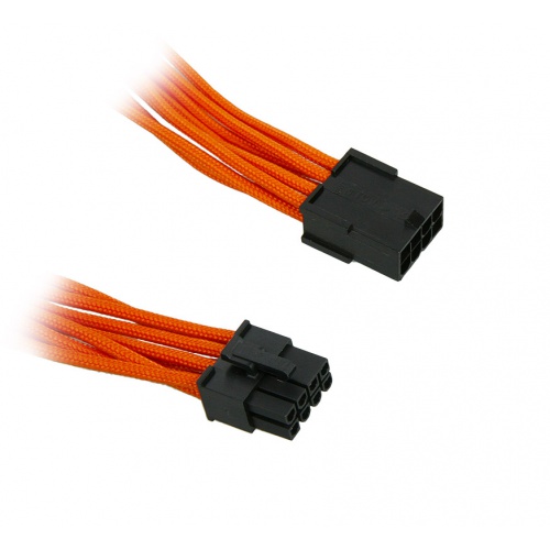 BitFenix 8-pin PCIe extension 45cm - sleeved orange / black