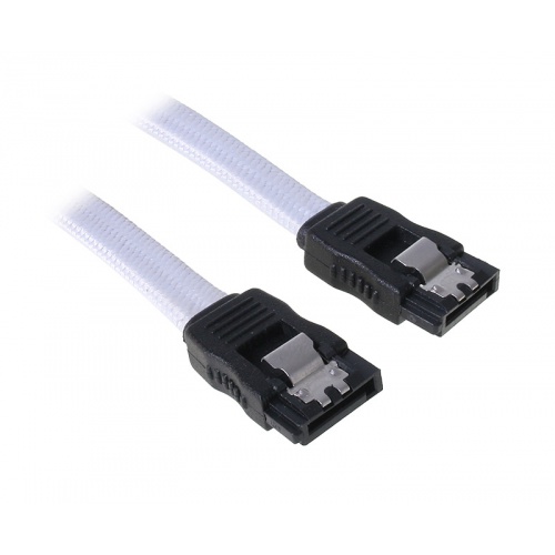 BitFenix SATA 3 Cable 30cm - sleeved white / black