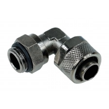 View Alternative product 13/10mm (10x1,5mm) compression fitting 90- revolvable outer thread 1/4 - black nickel
