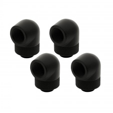 View Alternative product XSPC G1/4, 90 Degree Rotary Fitting V2 - Matte Black (4 Pack)