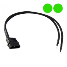 View Alternative product XSPC Twin Wired Green 5mm LEDs with 4Pin - Black - 30cm