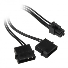 View Alternative product Adapter 2x Molex to 1x 4-pin CPU connector, black, 20cm
