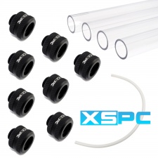 View Alternative product WCUK Spec XSPC 14mm PETG Hard Tube, Matte Black Fittings and Cord Pack - Clear