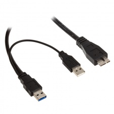 View Alternative product InLine 2m USB 3.0 Y-cable, 2x A to Micro B - black