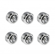 View Alternative product Barrow G1/4 - 13/10mm Flexible Tube Compression Fitting - Shiny Silver (6 Pack)
