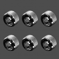 View Alternative product Barrow G1/4 - 16/10mm Flexible Tube Compression Fitting - Shiny Silver (6 Pack)
