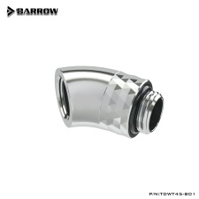 View Alternative product Barrow G1/4 Dazzle Series Male Rotary to 45 Degree Female Angle - Shiny Silver