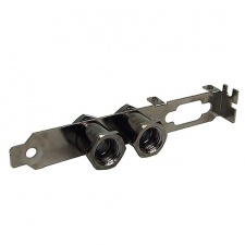 View Alternative product L-Bracket Pass Through with Dual G1/4 Socket Fittings - Black Nickel