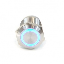 View Alternative product Push-Button 19mm Stainless Steel, Blue Lighting, With Screw-On Contacts 6pin