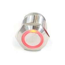 View Alternative product Push-Button 19mm Stainless Steel, Red Ring Lighting 6pin