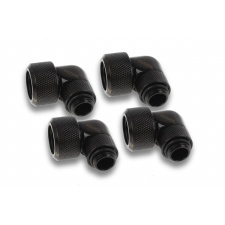View Alternative product Alphacool Eiszapfen 16mm HardTube compression fitting 90° rotary G1/4 for Acryl/Brass tubes - 4pcs Set - Black