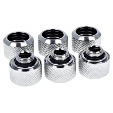 View Alternative product Alphacool Eiszapfen 16mm HardTube Compression Fitting G1/4 for rigid tubes - knurled - Chrome Six Pack