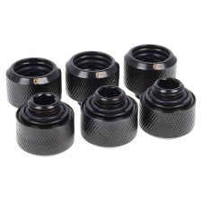 View Alternative product Alphacool Eiszapfen 16mm HardTube Compression Fitting G1/4 for rigid tubes - knurled - Deep Black Six Pack