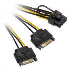 View Alternative product Akasa 2x 15-pin SATA to 1x 6 + 2-pin PCIe adapter
